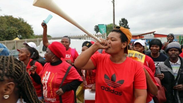 WORKERS COMMEMORATE MAY DAY WITH A RALLY AGAINST CURRENT ECONOMIC CONDITIONS